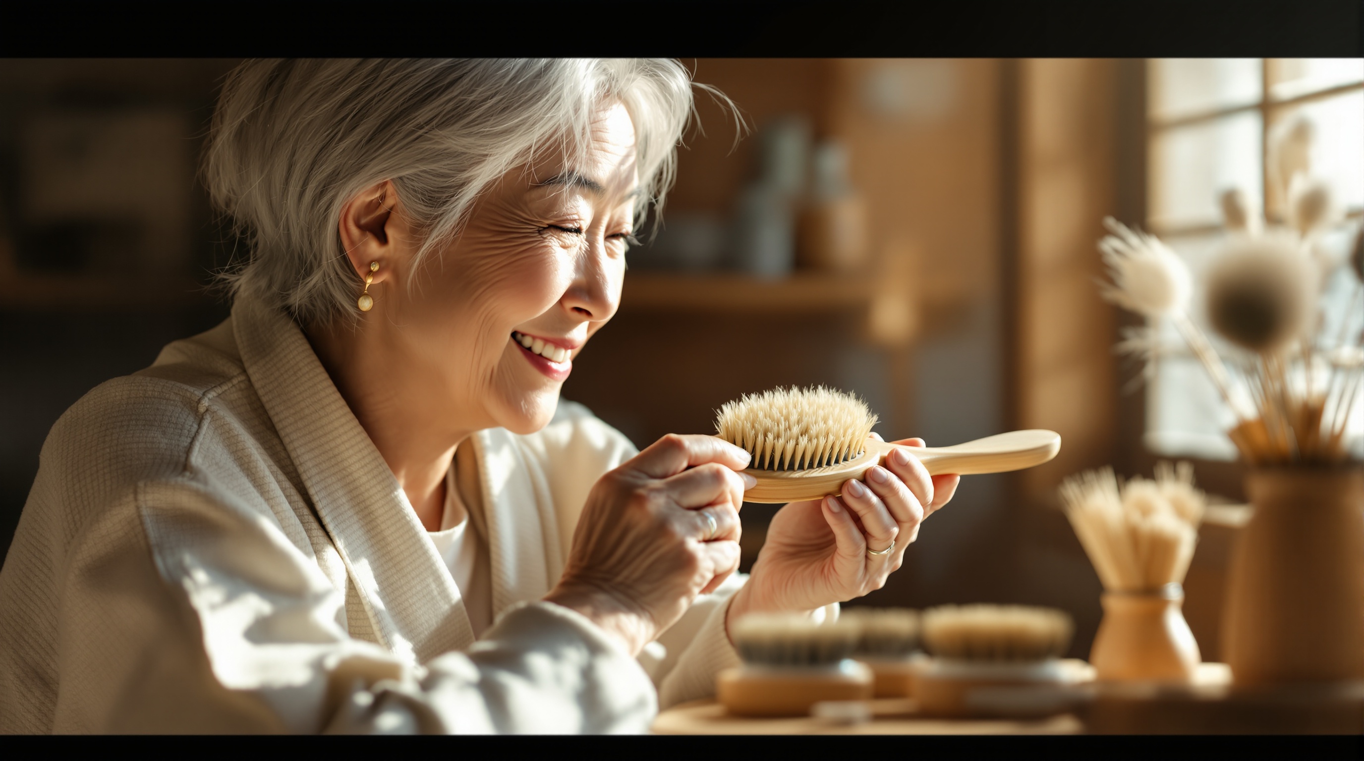 高齢者におすすめのヘアブラシ7選！静電気防止で髪に優しい豚毛・天然素材の選び方